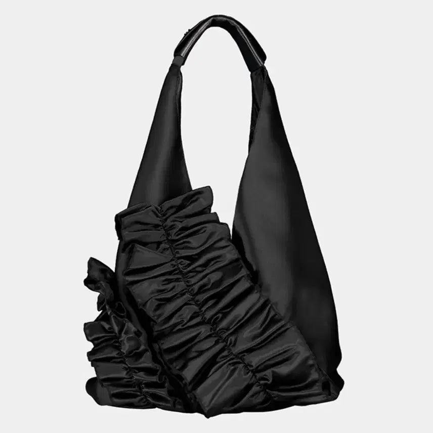 [BUNJANG] Genin Studio Origami Ruffle Bag - Black / 생긴스튜디오 ORIGAMI RUFFLE BAG - BLACK