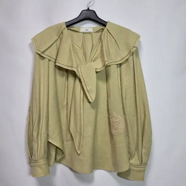 [BUNJANG] OZCECCIN 100% Wool Big Collar Blouse / 오즈세컨 모100  빅카라 블라우스