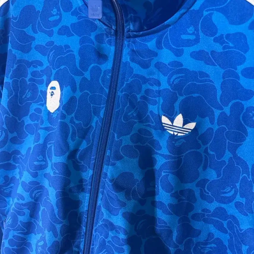 [BUNJANG] A Bathing Ape x Adidas Collaboration Track Top Jersey / 베이프 아디다스 트랙탑 져지 M (상태좋음)