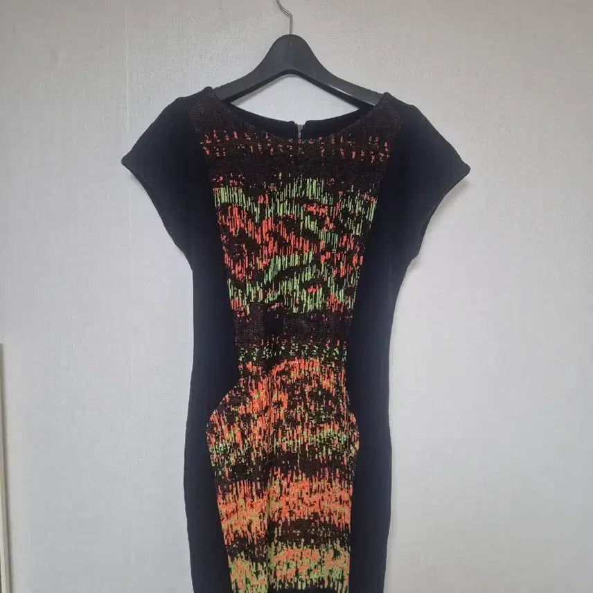 [BUNJANG] VOV Pattern Color-Block Midi Dress / 보브 VOV 패턴 배색 원피스