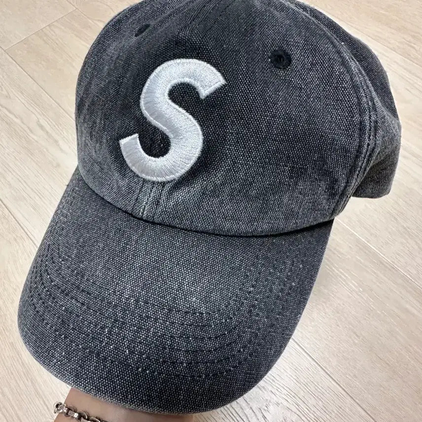 [BUNJANG] Supreme S Logo Ball Cap Black / 슈프림 S 로고 볼캡 블랙