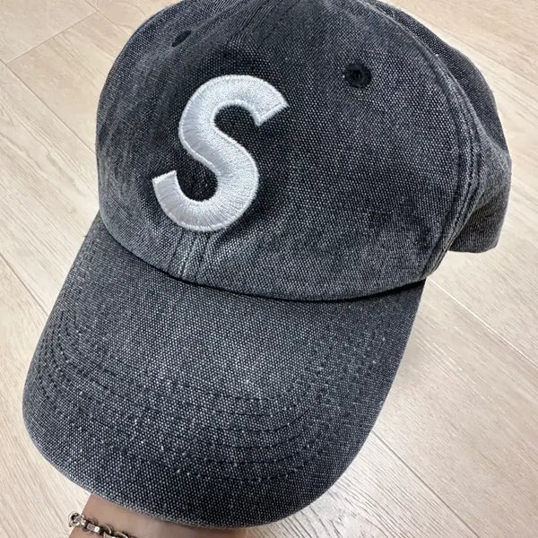 [BUNJANG] Supreme S Logo Ball Cap Black / 슈프림 S 로고 볼캡 블랙