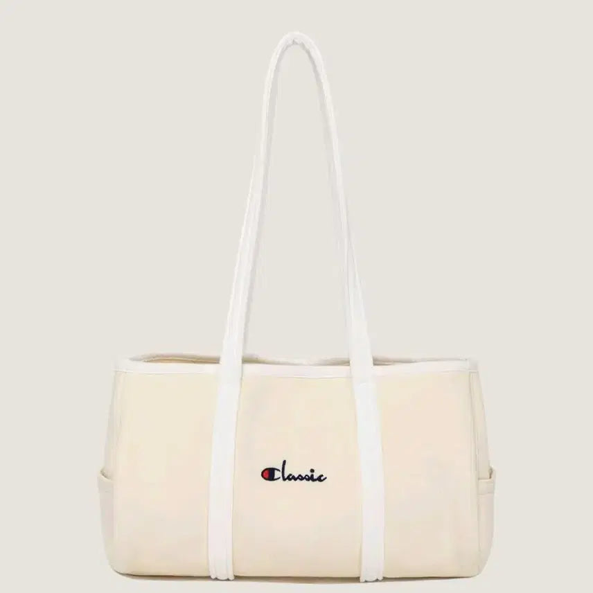 [BUNJANG] Champion x Glowny Cotton Jersey Shoulder Bag Ivory / 챔피온 X 글로니 코튼 저지 숄더 백 Ivory