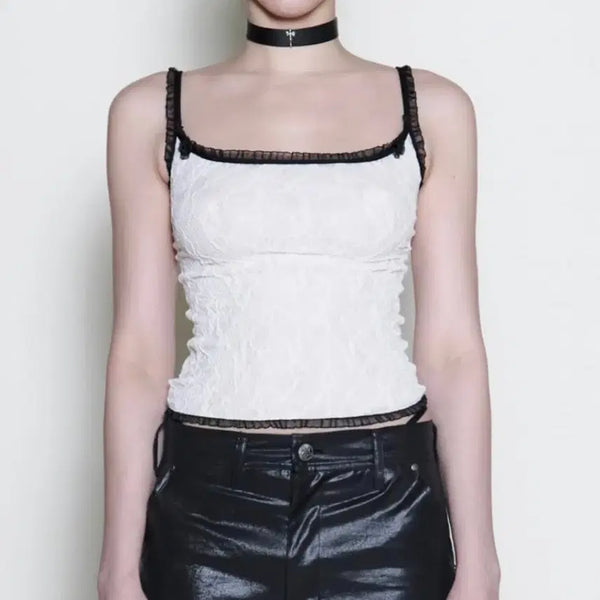 [BUNJANG] Hilda Lace Rose Camisole / 힐다 레이스 로즈 나시
