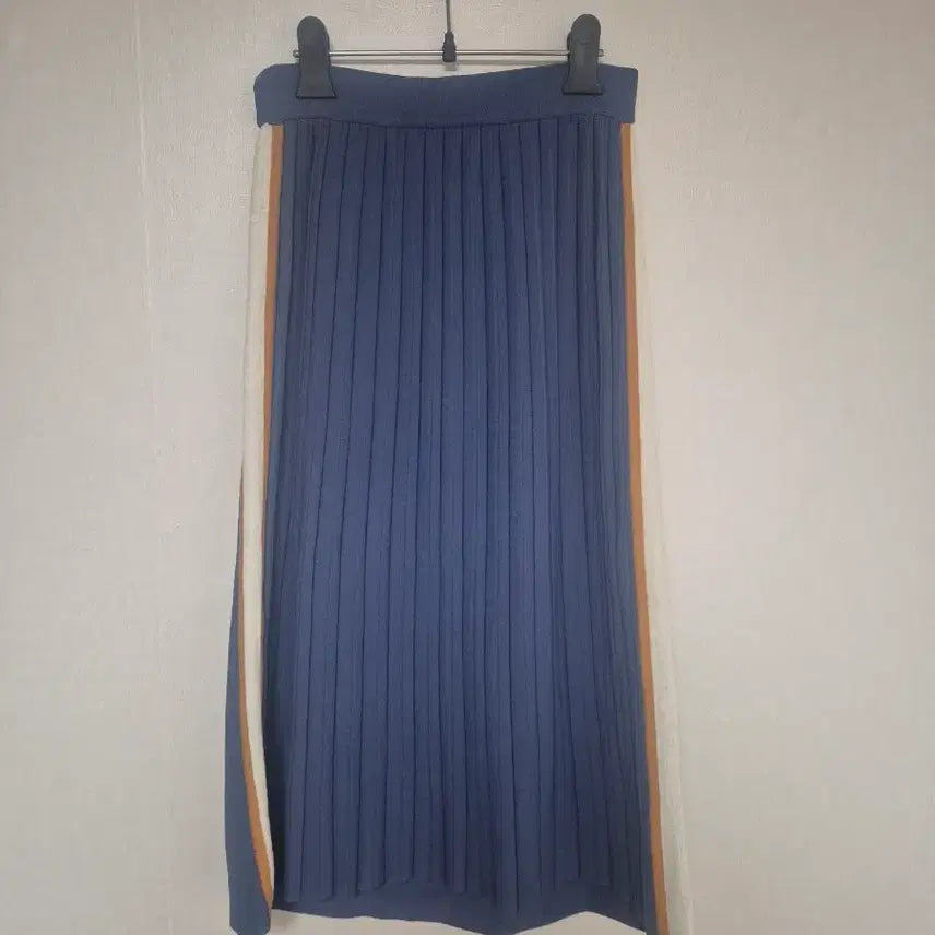 [BUNJANG] SJSJ Women's Knit Pleated Skirt Blue / SJSJ 여성 니트 플리츠 스커트 블루 한섬 시스템