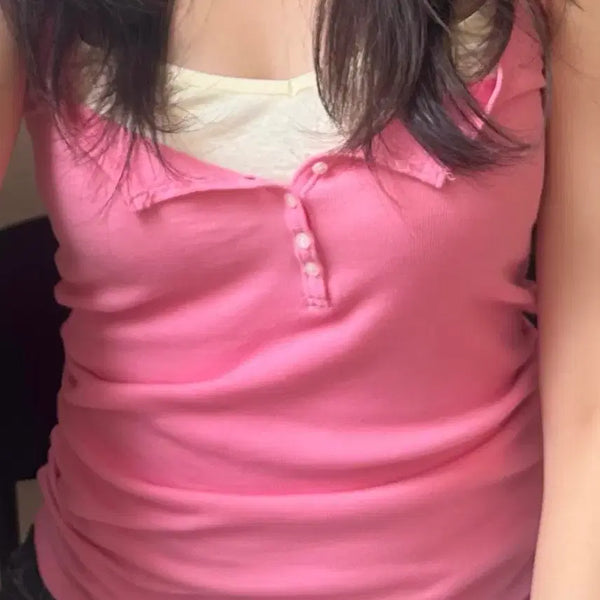 [BUNJANG] Brandy Melville Pink Tank Top / 브랜디 멜빌 핑크 나시