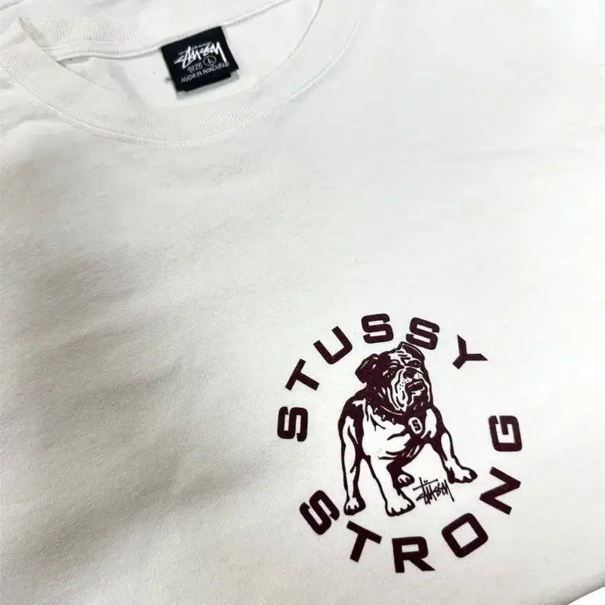 [BUNJANG] Stussy Pigment Dyed Long Sleeve T-Shirt White L / 스투시 반팔티 화이트 L사이즈