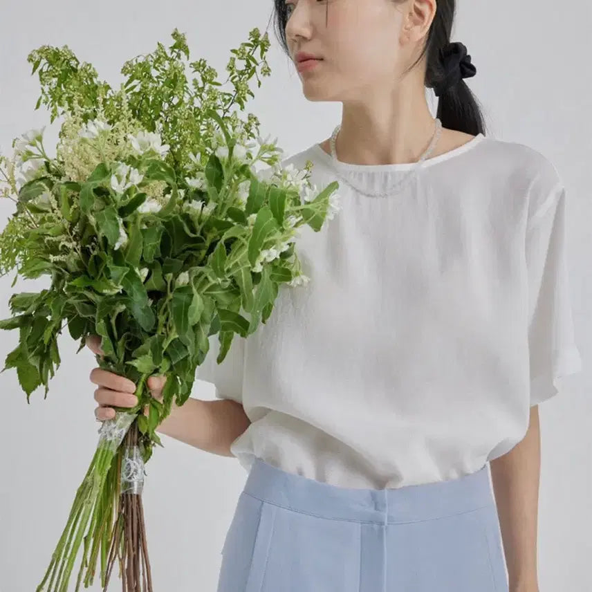[BUNJANG] Yourmemo Tone Blouse Ivory / 유어메모-tone 블라우스 아이보리 (새상품)