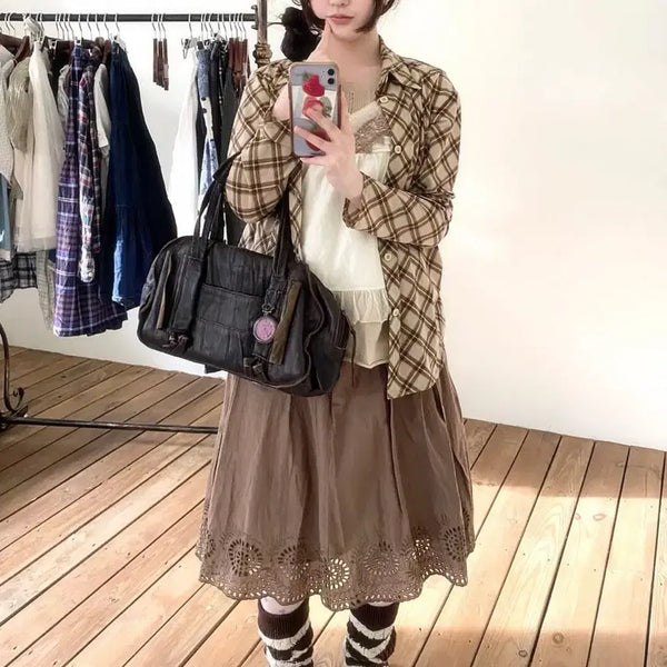 [BUNJANG] Wise Girl Nerd Coordi Set / 와이즈걸 너드 코디 세트 코코모리 미라이클립 카모메산장 미코하우스 빈티지