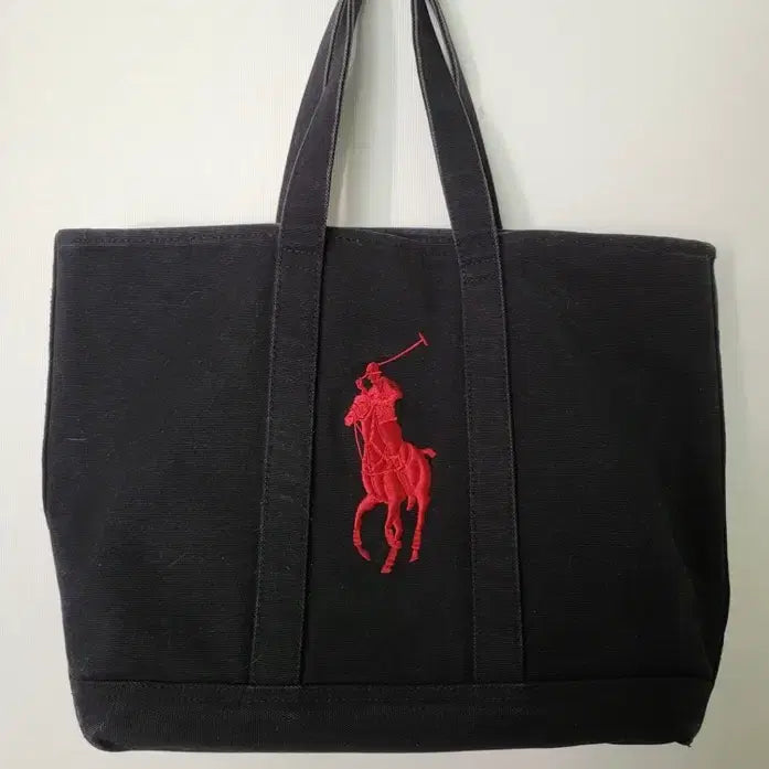 [BUNJANG] Polo Ralph Lauren Tote Bag Red Pony / 폴로 랄프로렌 토트백 블랙 레드포니