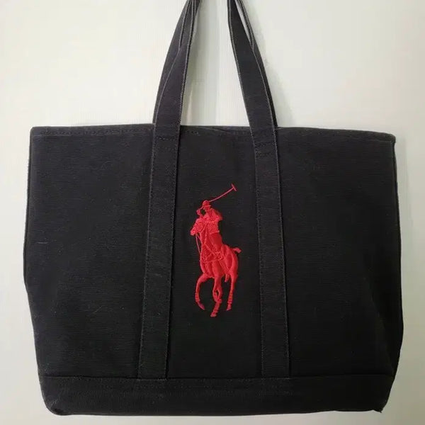 [BUNJANG] Polo Ralph Lauren Tote Bag Red Pony / 폴로 랄프로렌 토트백 블랙 레드포니