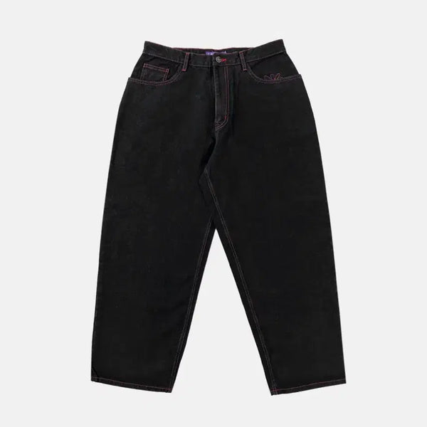 [BUNJANG] Labross Denim Pants Black Red / [L] 라브로스 데님 팬츠 블랙 레드
