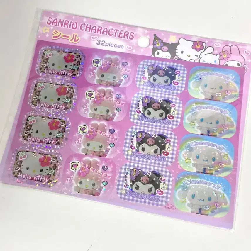 [BUNJANG] Sanrio Heisei Kogal Seal Sticker Set - Hello Kitty, Kuromi, My Melody, Cinnamoroll / 산리오 헤이세이 코갸루 씰 스티커 헬로키티 쿠로미 마멜 시나모롤