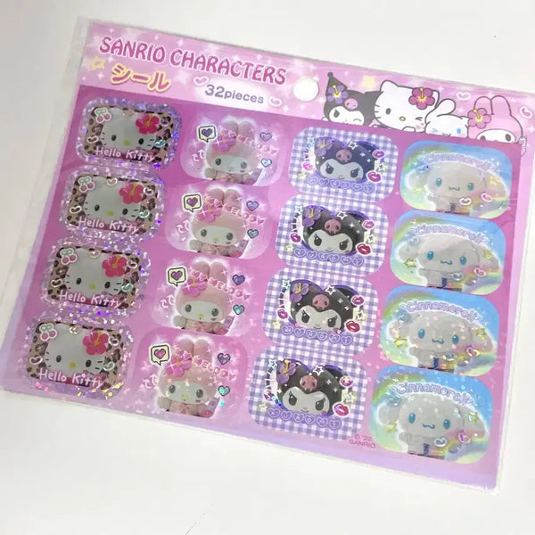 [BUNJANG] Sanrio Heisei Kogal Seal Sticker Set - Hello Kitty, Kuromi, My Melody, Cinnamoroll / 산리오 헤이세이 코갸루 씰 스티커 헬로키티 쿠로미 마멜 시나모롤