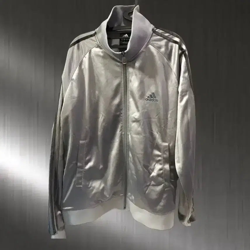 [BUNJANG] Adidas Metallic Velvet Silver Jersey M / 아디다스 메탈릭 벨벳 실버 져지 M
