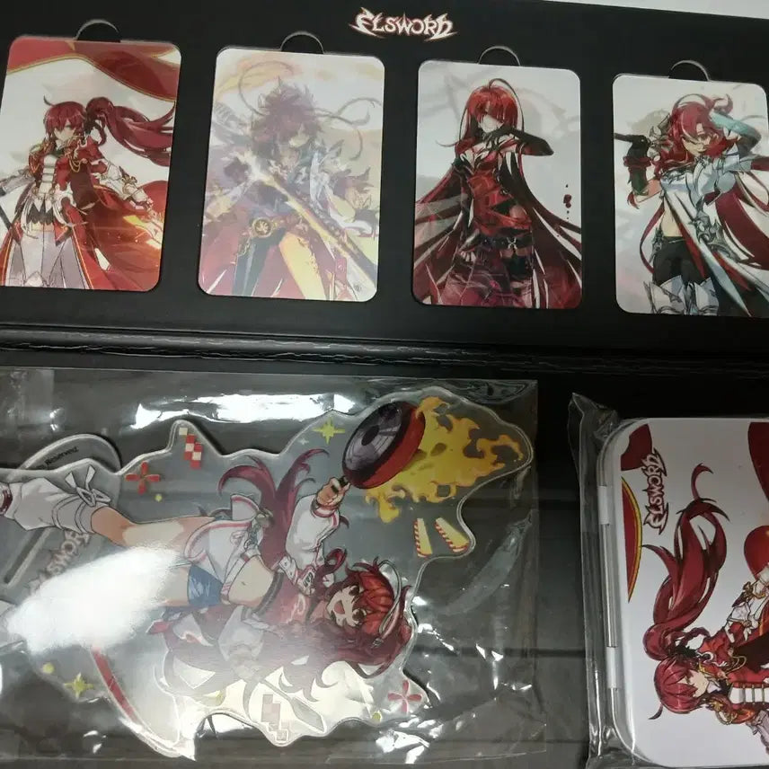 [BUNJANG] Elsword Elesis Lenticular, Keycap & Diner Acrylic Stand Set / 엘소드 엘리시스 렌티큘러&키캡&다이너 아크릴 스탠드