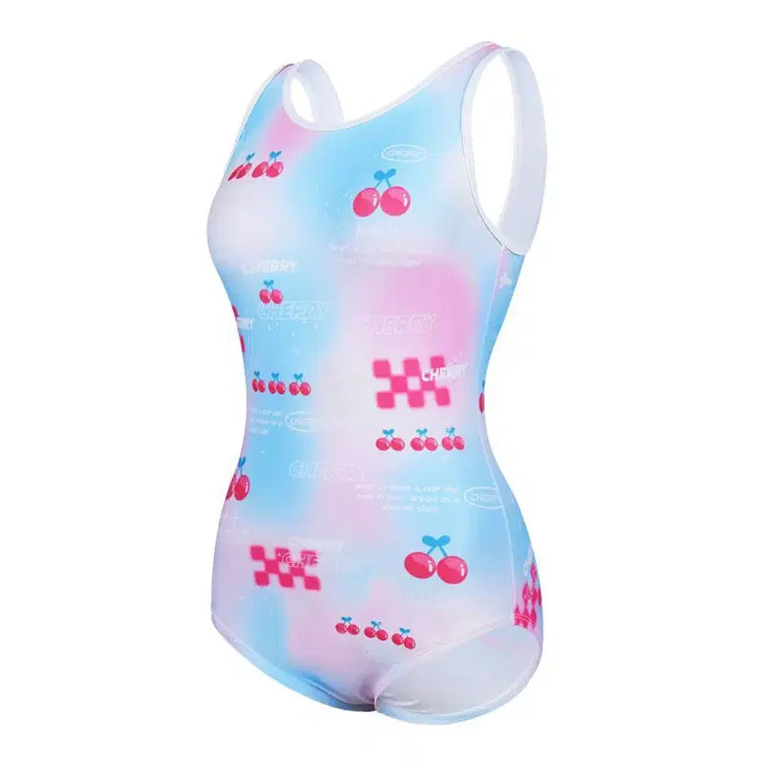 [BUNJANG] Renoma Women's Cherry Kitsch One-Piece Swimsuit RN-LS2E510-LP / 레노마 여성용 체리키치 원피스 수영복 RN-LS2E510-LP (미사용)