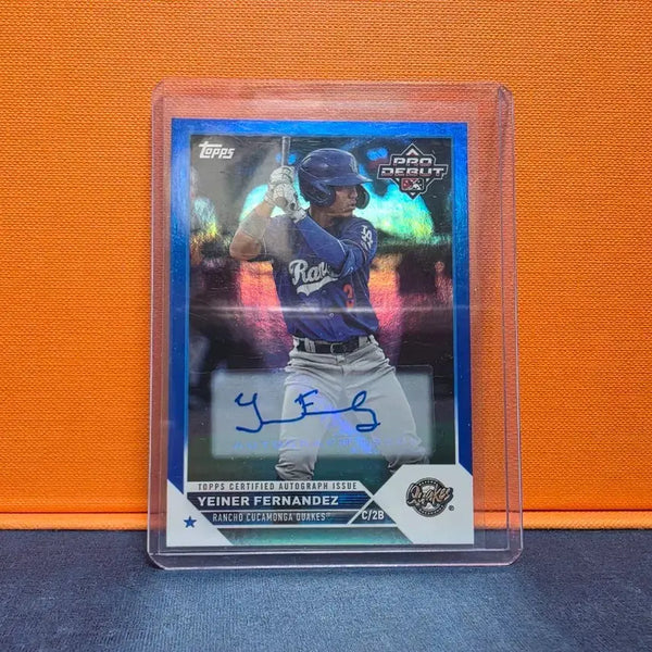 [BUNJANG] Yeiner Fernandez Dodgers Prospect Autographed Baseball Card / 예이너 페르난데즈(Yeiner Fernandez) 다저스 유망주 오토
