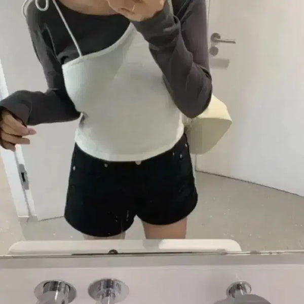[BUNJANG] LIZ NEWS New Roha Denim Shorts Black XS / 리즈 뉴로하 데님 쇼츠 블랙 xs