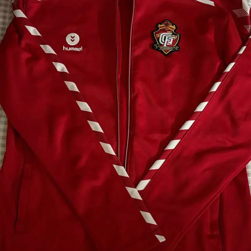 [BUNJANG] Hummel Gyeongnam FC Training Track Top Jersey XL Red / 험멜 경남FC 트레이닝 트랙탑 져지 XL 레드