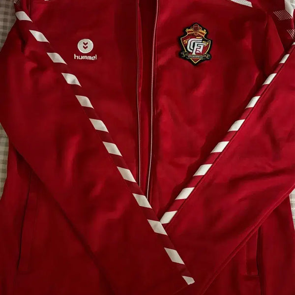 [BUNJANG] Hummel Gyeongnam FC Training Track Top Jersey XL Red / 험멜 경남FC 트레이닝 트랙탑 져지 XL 레드