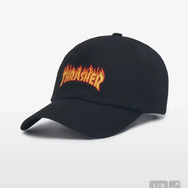 [BUNJANG] Thrasher Flame Logo Ball Cap / 트레셔 플레임 볼캡