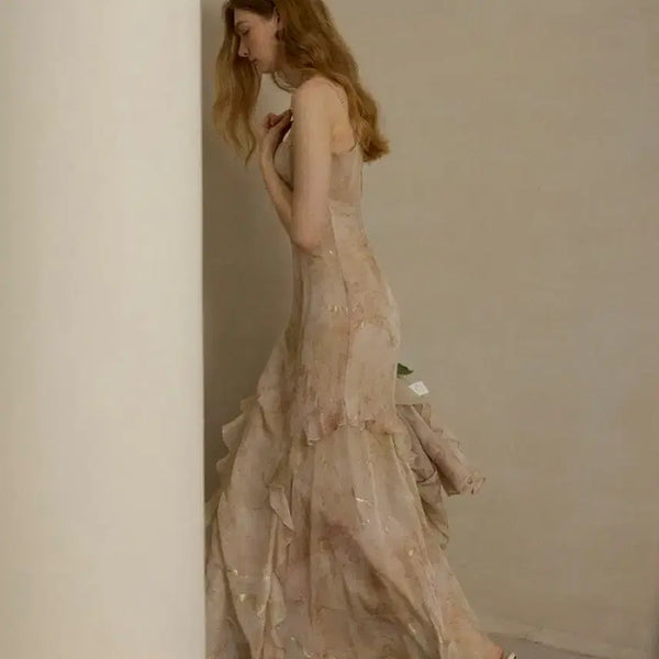 [BUNJANG] SINCEDEN Shining Sleeveless Long Dress (Size M) / 신스덴 샤이닝 슬리브리스 롱원피스