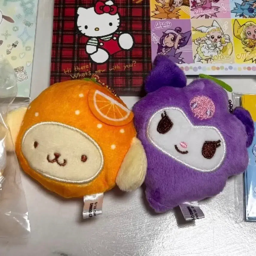 [BUNJANG] Sanrio Fruit Keychain Gacha Pom Pom Purin / Kuromi / 산리오 과일 키링 가챠 폼폼푸린 / 쿠로미