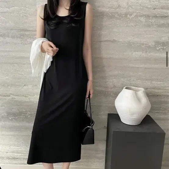 [BUNJANG] Roniel Sleeveless Maxi Dress / 로니엘 끝판 나시원피스