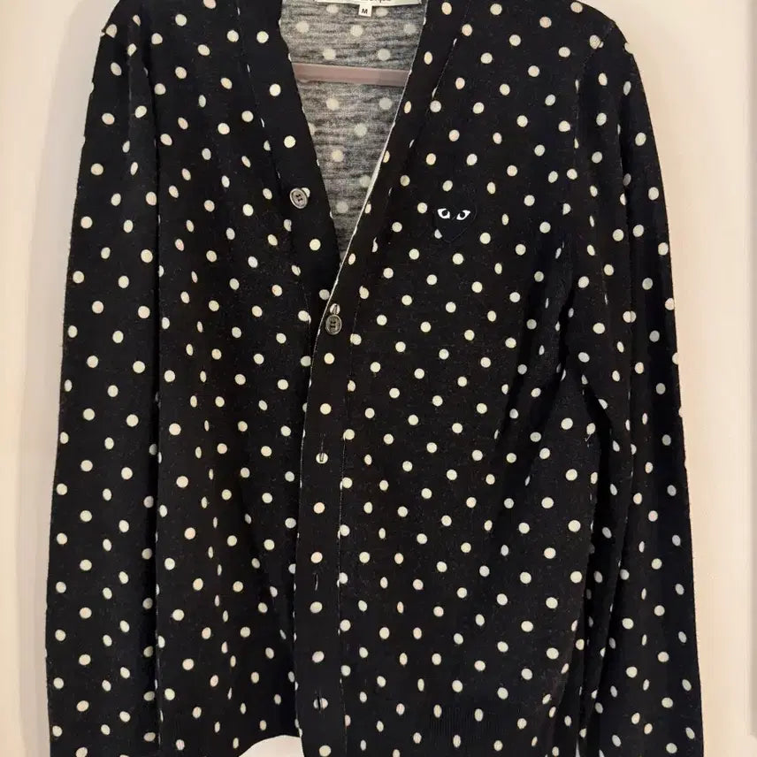 [BUNJANG] Comme des Garçons Polka Dot Wool Cardigan M / 꼼데가르송 도트 울 가디건 M (김현우, 성시경, 배용준 착용)