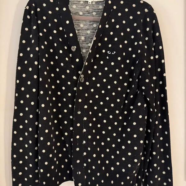 [BUNJANG] Comme des Garçons Polka Dot Wool Cardigan M / 꼼데가르송 도트 울 가디건 M (김현우, 성시경, 배용준 착용)