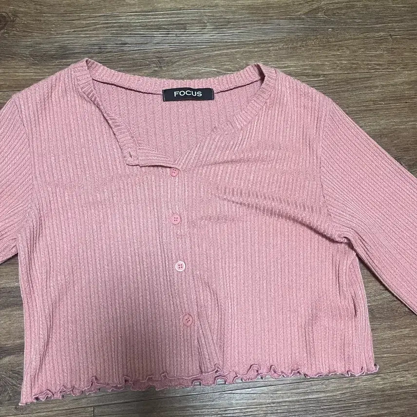 [BUNJANG] FOCUS Pink Cardigan / FOCUS 핑크색 가디건