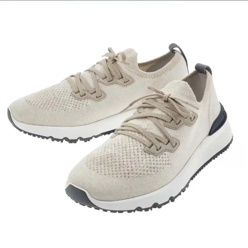 [BUNJANG] Brunello Cucinelli Knit Sneakers Beige Size 250-255 / 브루넬로 쿠치넬리 니트 스니커즈 250~255사이즈
