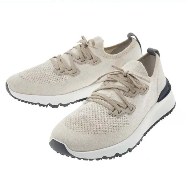 [BUNJANG] Brunello Cucinelli Knit Sneakers Beige Size 250-255 / 브루넬로 쿠치넬리 니트 스니커즈 250~255사이즈