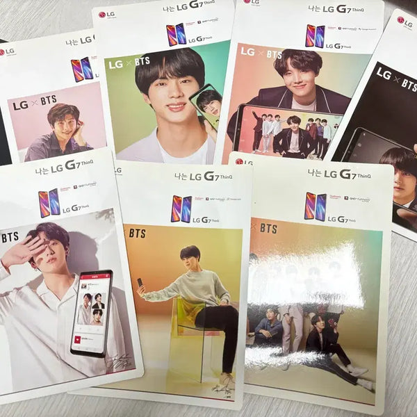 [BUNJANG] LG G7 ThinQ BTS Photocard Mini Poster Set / LG G7 씽큐 BTS 포토카드 미니 포스터 세트