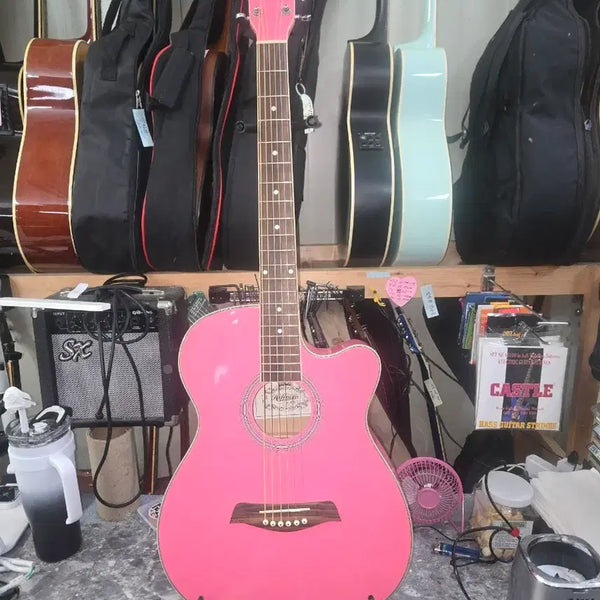 [BUNJANG] Hoffman SHWG110PK Acoustic Guitar Pink / 심로악기 호프만 통기타 Hoffman SHWG110PK