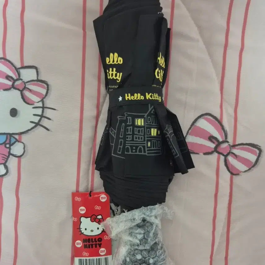 [BUNJANG] Hello Kitty 3-Section Lightweight Fully Automatic Umbrella with Pouch / 키티 3단 경량 완전자동우산 파우치포함