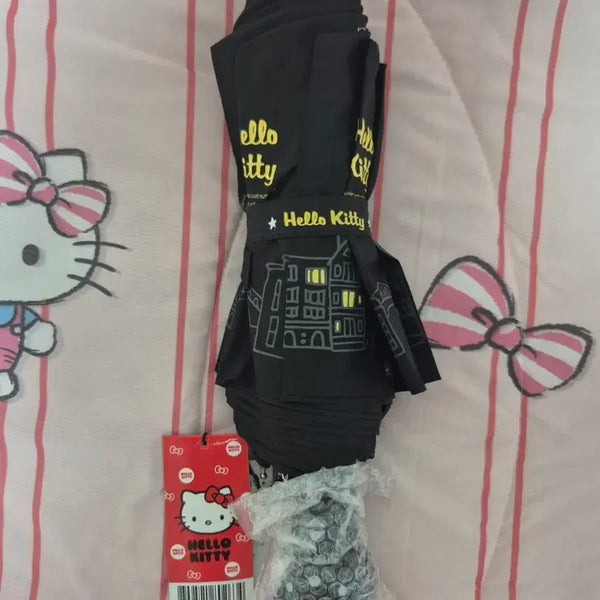 [BUNJANG] Hello Kitty 3-Section Lightweight Fully Automatic Umbrella with Pouch / 키티 3단 경량 완전자동우산 파우치포함