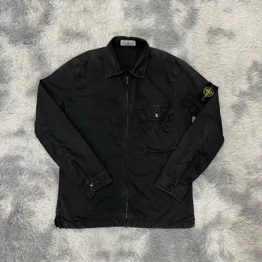 [BUNJANG] Stone Island Old Effect Overshirt Black L / 스톤아일랜드 올드이펙트 오버셔츠 블랙 [L]