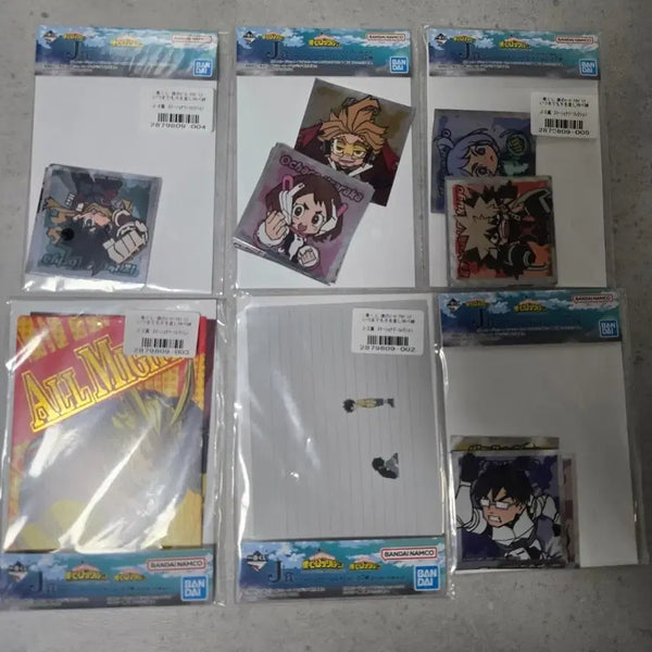 [BUNJANG] My Hero Academia Ichiban Kuji J Prize Sticker & Postcard Set Bundle / (6종일괄)나히아 제일복권 J상 스티커,엽서세트 판매