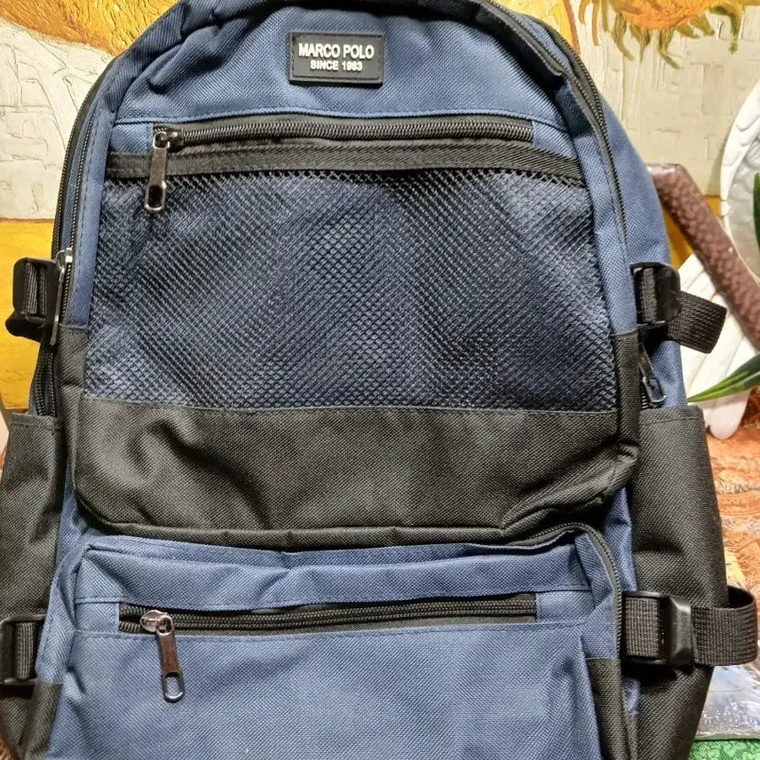 [BUNJANG] Marco Polo Backpack Navy / 마르코폴로 백팩 네이비