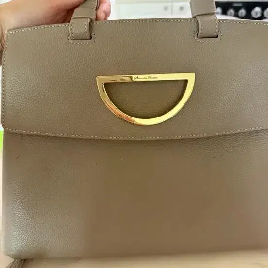 [BUNJANG] Samantha Thavasa Beige Gold D-Ring Tote Bag / 사만사타바사 가방 베이지 금장 D링 토트백