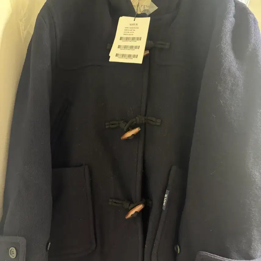 [BUNJANG] Saeter Check Blazer Navy / (새상품) 새터 SA254WCT02 체크 블레이저 네이비 떡볶이 코트