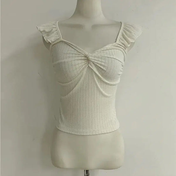 [BUNJANG] Punching Frill Sleeveless Top / 펀칭 프릴 나시 탑 (에이블리,모던로브,히프나틱)