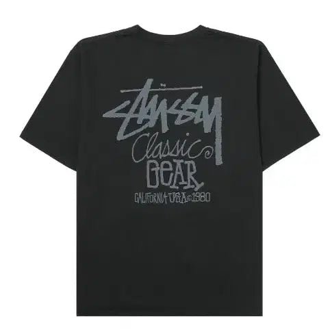 [BUNJANG] Stussy Pigment Dyed Classic Gear T-Shirt Black / [M] 스투시 피그먼트 다이드 클래식 기어 티셔츠 블랙 STUSSY