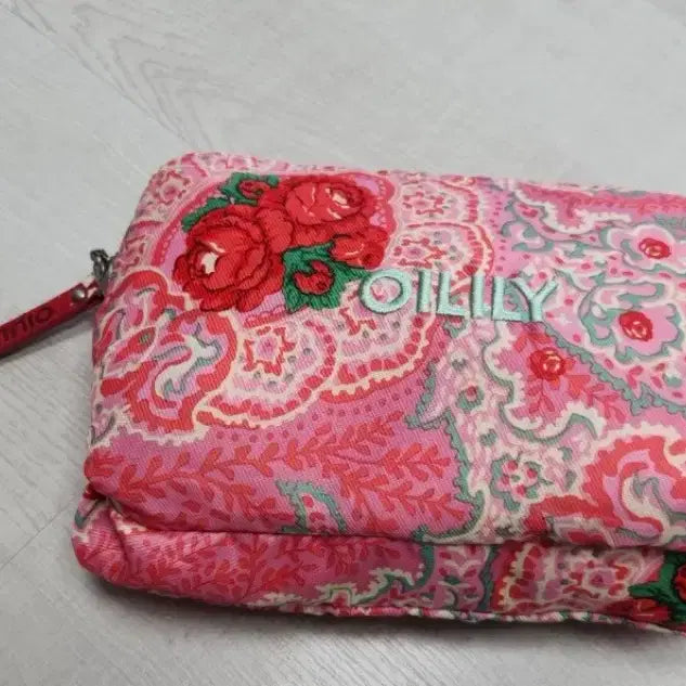 [BUNJANG] Oilily Rose Embroidered Backpack Pouch / 오일릴리 베낭