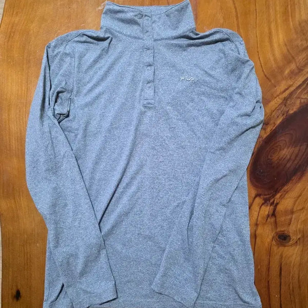[BUNJANG] Fila Long Sleeve T-Shirt Gray / 휠라 긴팔 그레이