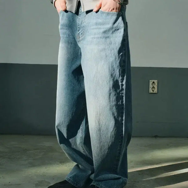 [BUNJANG] DIVEIN Ribbed Wide Denim Pants Size 0 / 다이브인 리브드 와이드 데님 0사이즈