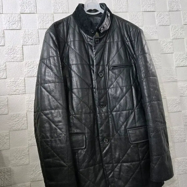 [BUNJANG] Franco Ferraro Goatskin Leather Jacket / 프랑코페라로  염소가죽 95