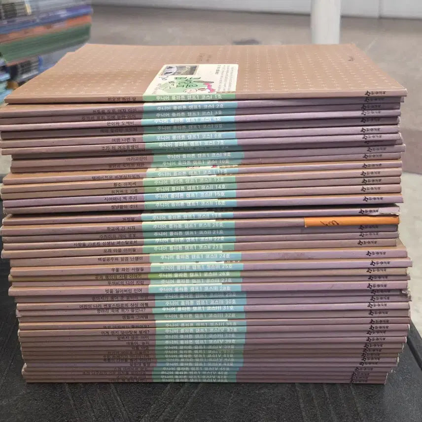 [BUNJANG] Hansol Education Junior Plato (Camp 1) Set - 43 Volumes Children's Used Books / 주니어플라톤(캠프1) 한솔교육 43권 세트 어린이책 중고책